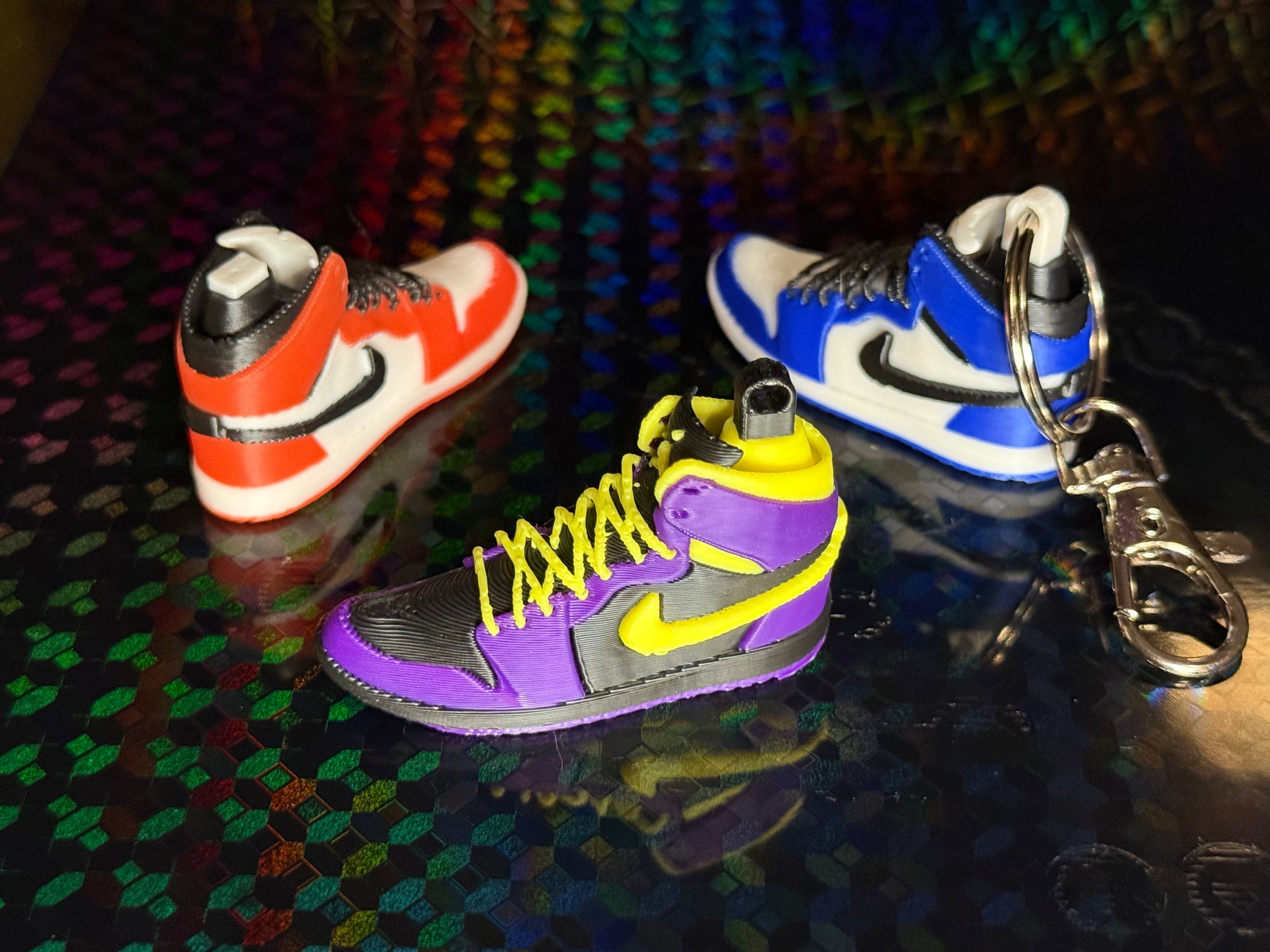 High top shoe keychain
