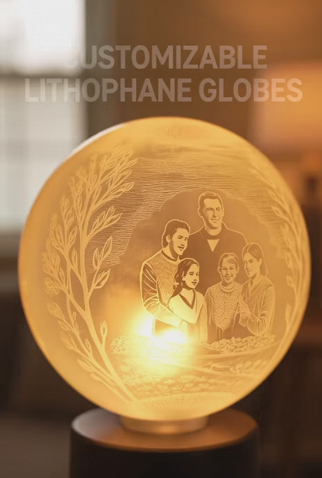 Custom lithophane globe