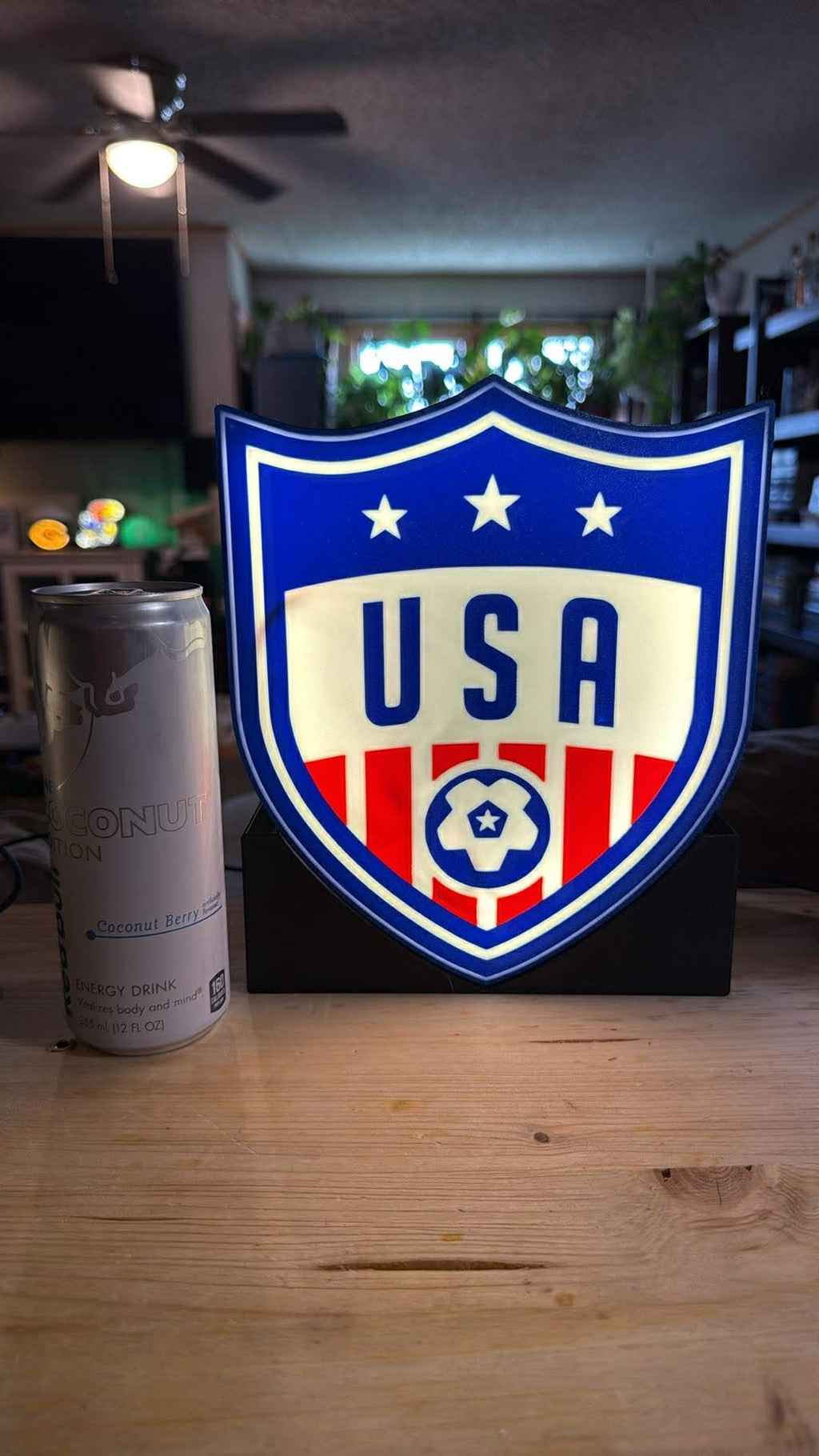USA soccer lightbox sign